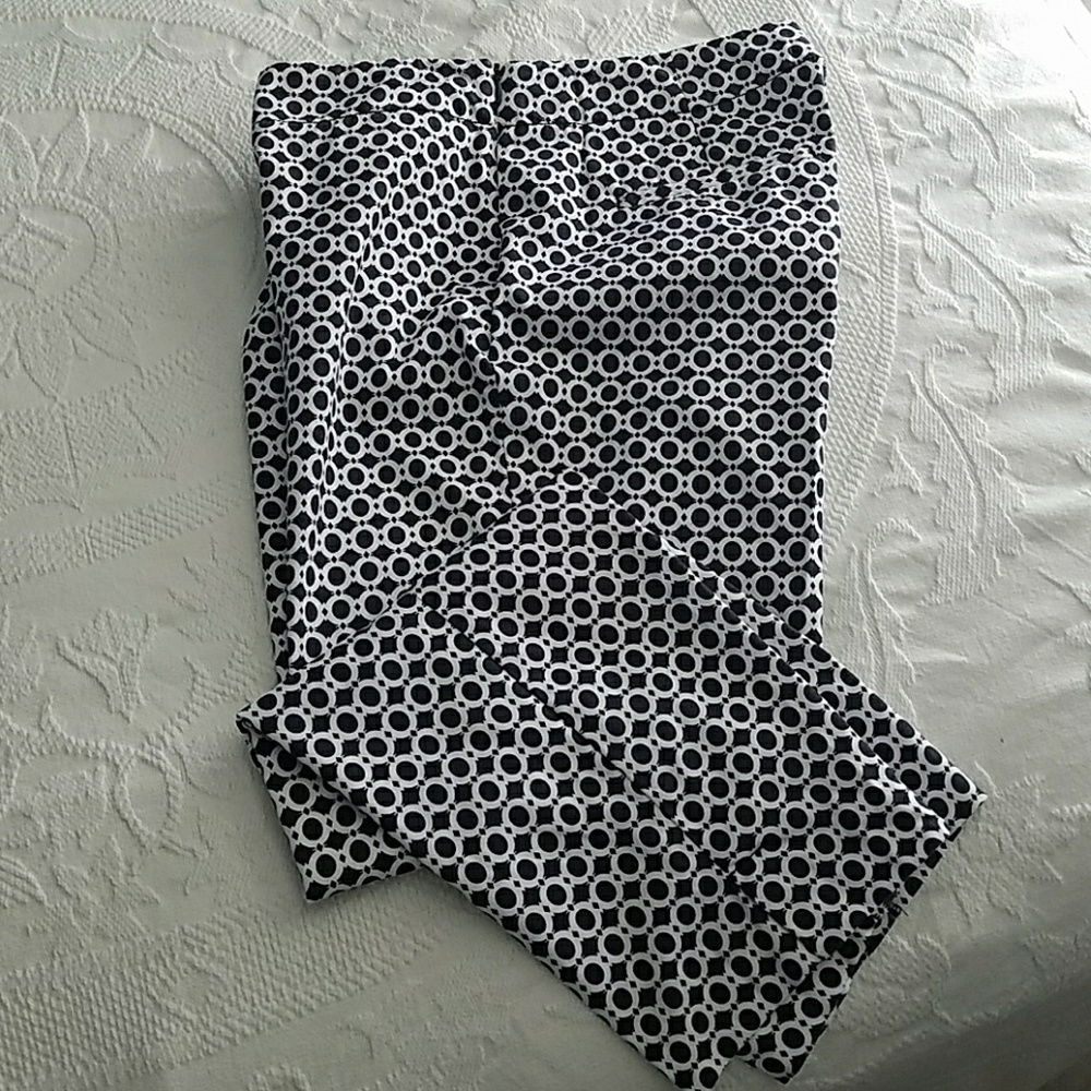 Talbots cotton print ankle pant